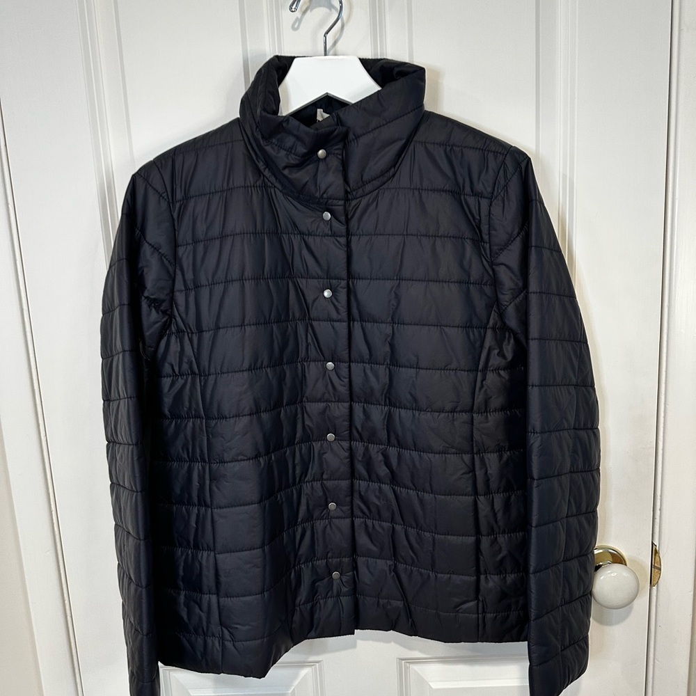 Eileen Fisher black Quilted Jacket
